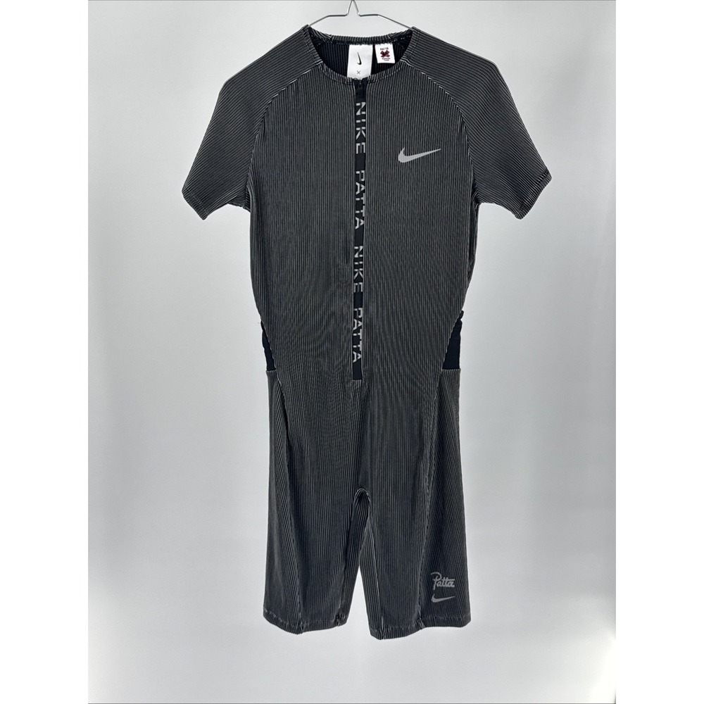 Nike X Patta Team Race Suit Black Reflective One Piece Singlet Unisex Size S
